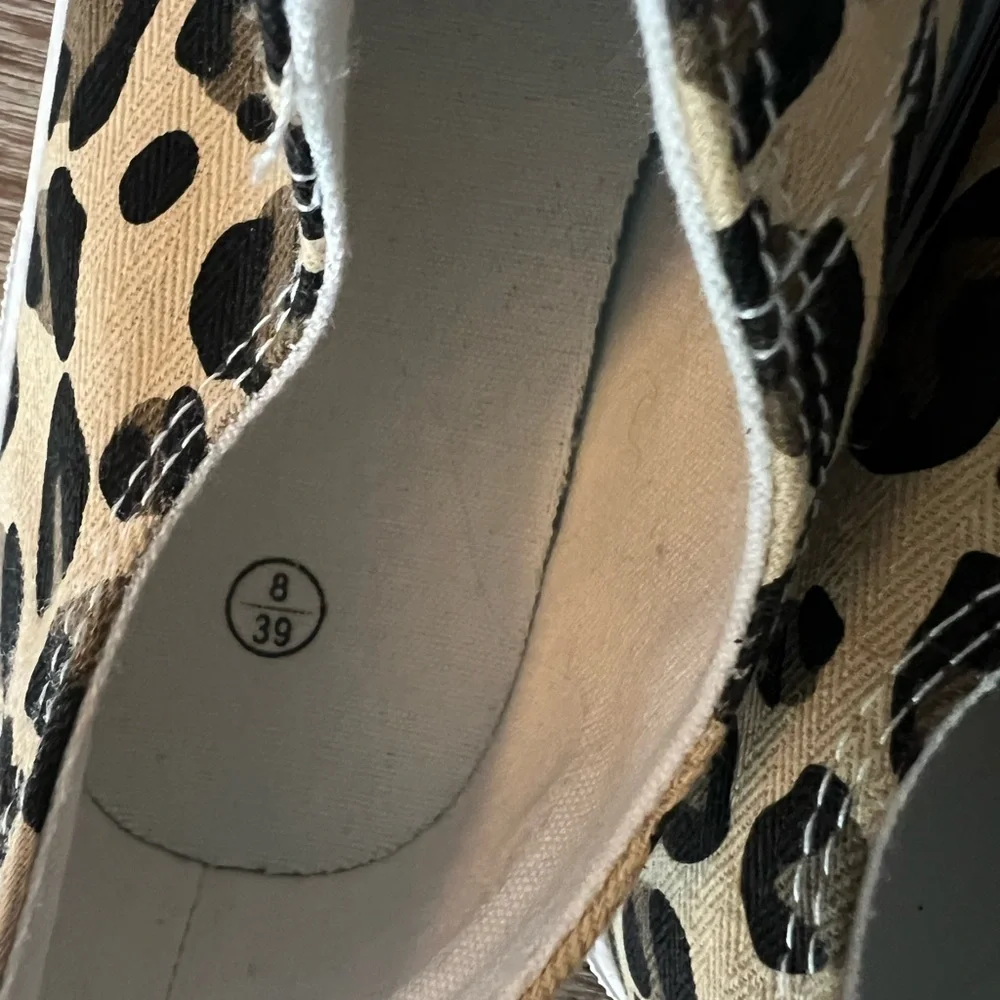 Leopard Print Sneakers with White Soles